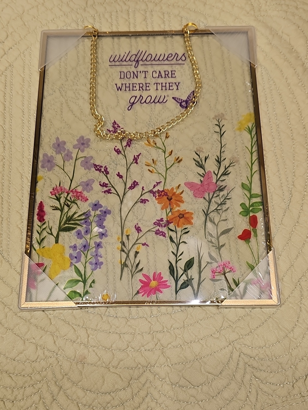 Dolly Parton Wildflowers Glass 8in.×10in. Window Panel